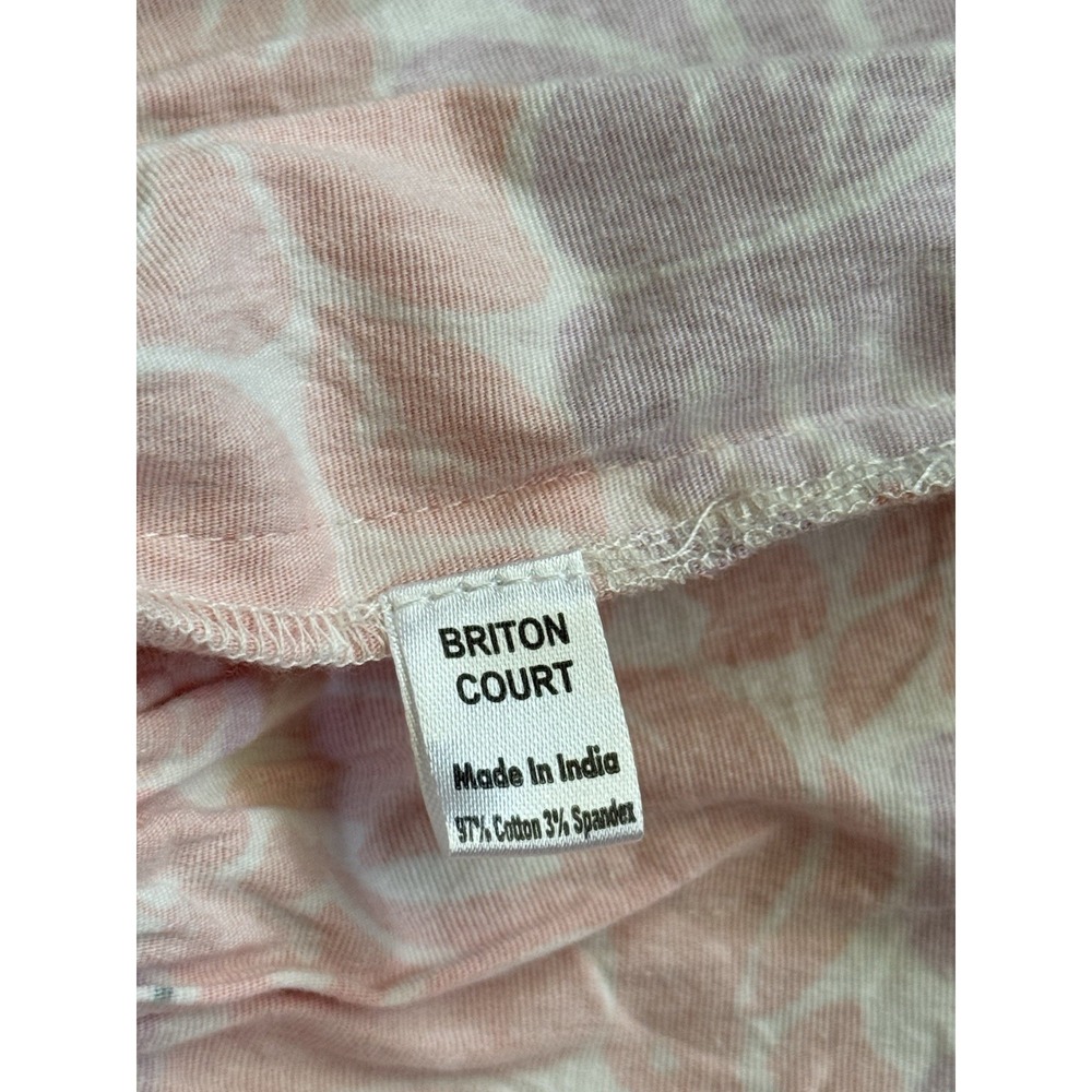 Briton Court Orchid Colorful Orange Purple Floral Midi Dress Puff Sleeves Medium - Picture 4 of 5